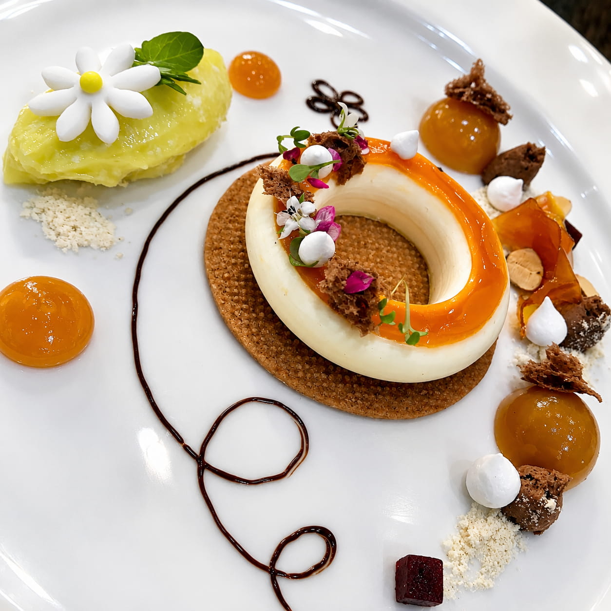 Plated dessert by Chef Laura Rizek