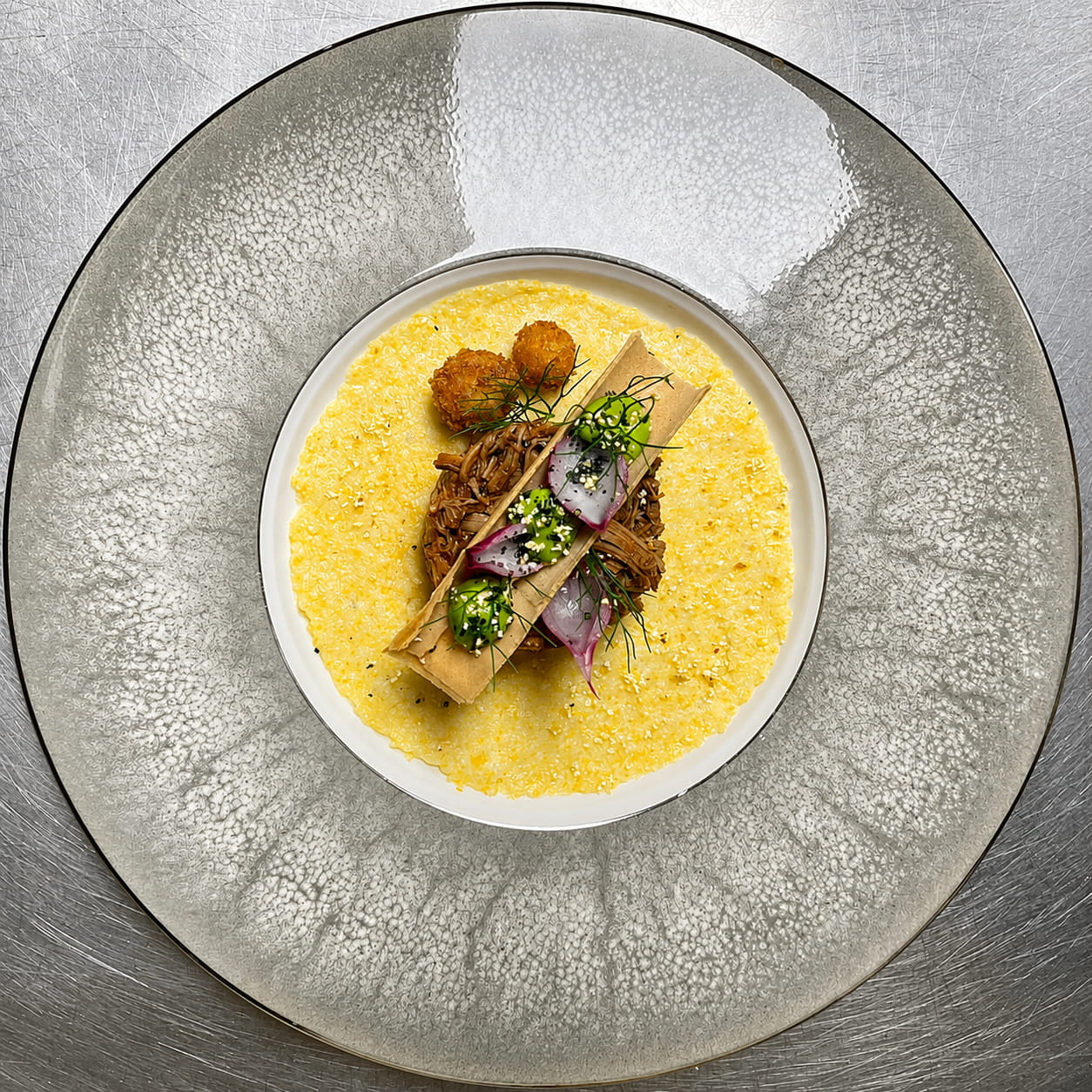 Refined plated dish by Chef Laura Rizek